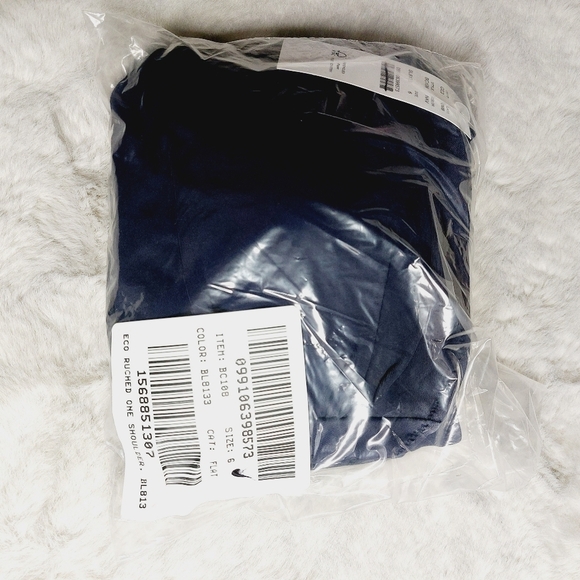 New J Crew Ruched one-shoulder one-piece P2319 - Picture 3 of 6